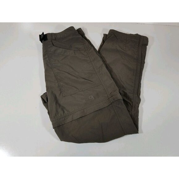 Mountain Hardware Convertible Nylon Pants/Shorts Women's 8 Belted Khaki Stone - Picture 1 of 11